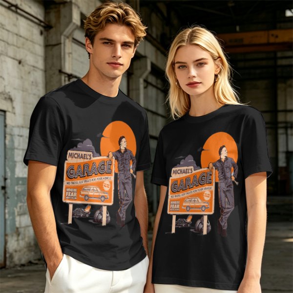 Michael's Garage Horror Themed Graphic T-Shirt