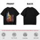 Olive T-Shirt With Cartoon Robot And Winged Vehicle Graphic