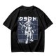 Olive t-shirt with stylized anime warrior graphic and Japanese text