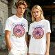 Olive green t-shirt with sad donut graphic and 'I'M A WEIRD' text
