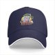 Black baseball cap with Reaper Kitty grim reaper cat graphic print