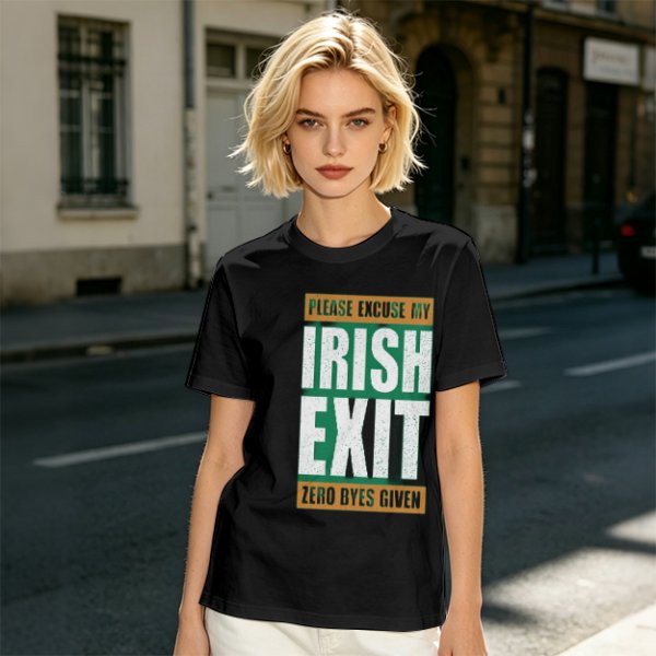Irish Exit Funny St. Patrick's Day T-Shirt Design