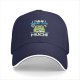 Black baseball cap with 'I think I think too much' anxious frog graphic