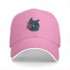 Black baseball cap featuring a cute dragon reading a red book