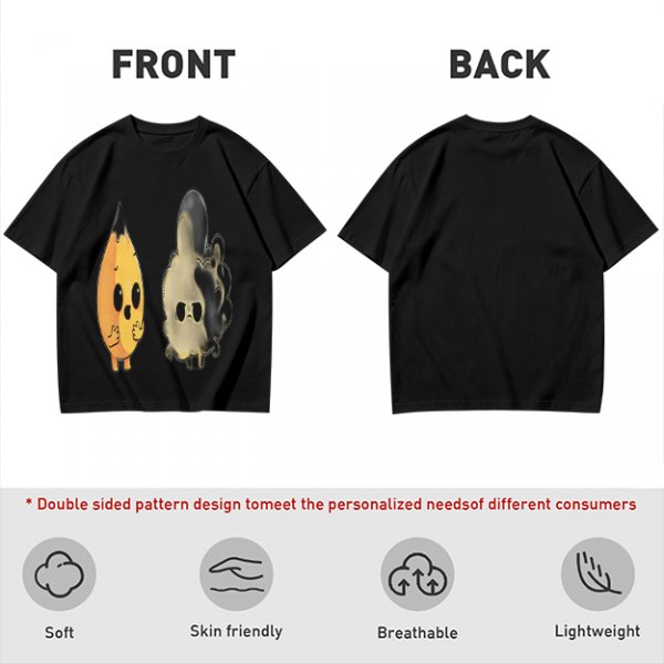 Olive T-Shirt With Surprised Flame and Burnt Ghost Character Art