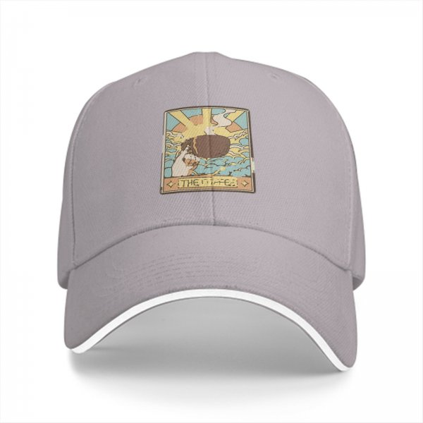 Black baseball cap with tarot card style coffee graphic