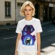 Olive T-Shirt Featuring Galactus Holding Silhouetted Superheroes
