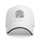 Black Baseball Cap With Raccoon Eating Graphic Print