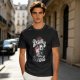 Olive graphic t-shirt with 'I Am Deadly Serious' and unicorn grim reaper art
