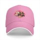 Black baseball cap with cute fantasy creature graphic print