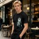 Olive T-Shirt With Dreamcatcher And Cute Cat Kittens Print
