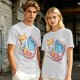 Olive T-shirt with Shiba Inu in Ramen Cup Graphic