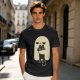 Olive T-Shirt With Ghost Holding Black Cat Graphic