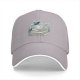 Black baseball cap with teacup on books and botanical print