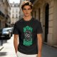 Oversized Olive T-Shirt With 'On My Way To Overreact' Cat Graphic