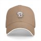 Black Baseball Cap With Cute Smiling White Cat Graphic