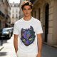 Olive T-Shirt With Neon Toothless Dragon Head Art Print