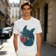 Olive T-Shirt With Cute Baby Dragon Reading Book Print