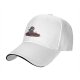 Black baseball cap with a demonic cat on a pentagram design