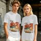 Olive T-Shirt Featuring The Giant Cat Crab From Outer Space Graphic