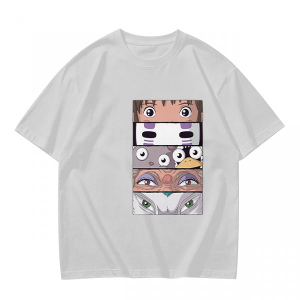 Spirited Away Character Eyes Graphic Olive T-Shirt