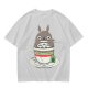 Totoro in Teacup Graphic Olive T-Shirt