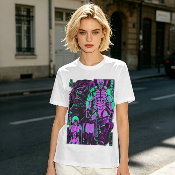 Attack on Titan Anime Villains Neon Graphic T-Shirt
