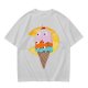 Olive T-Shirt With Melting Ice Cream Ghost Graphic Design