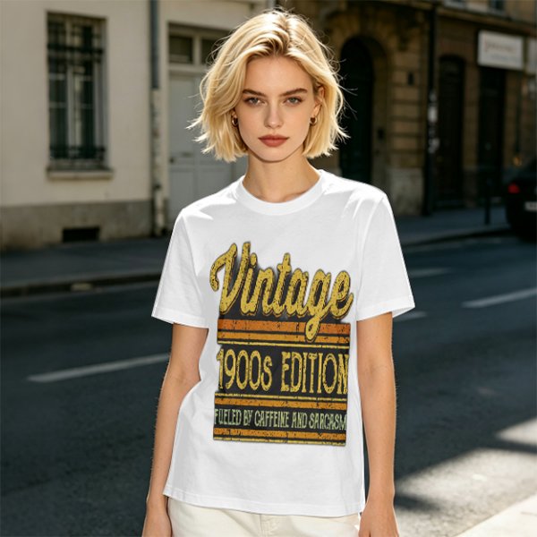 Vintage 1900s Edition Fueled By Caffeine And Sarcasm T-Shirt