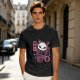 Olive T-Shirt with Skull Cat Ice Cream Graphic Print