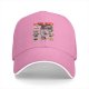 Black baseball cap with sushi cats graphic print