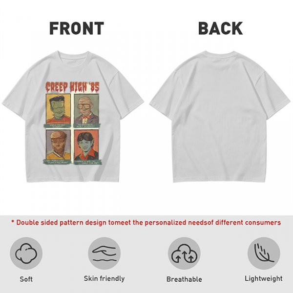 Creep High '85 Monster Characters Graphic T-Shirt