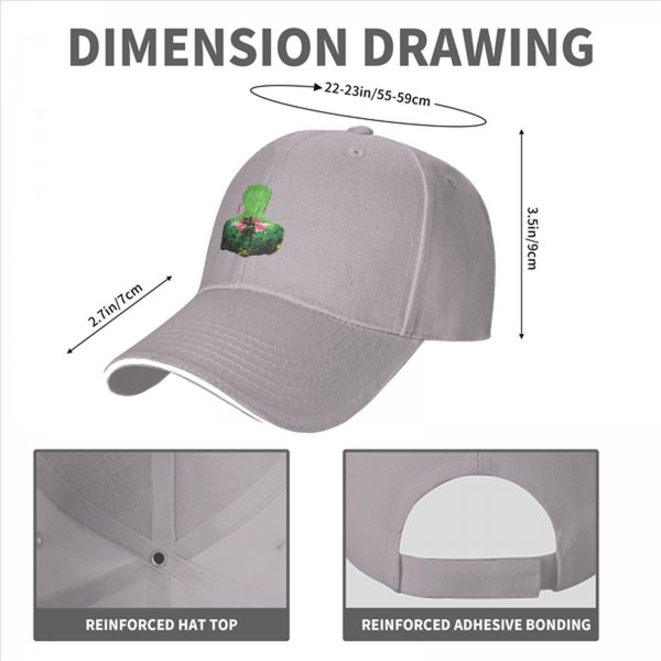 Black Baseball Cap With Green Silhouette Character Art Print