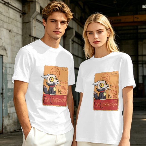 Olive Green T-Shirt with King from The Owl House Titan Noir Print