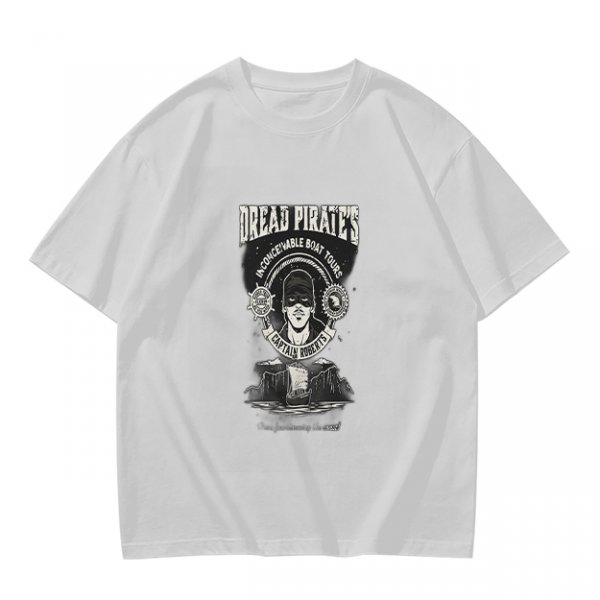 Olive green t-shirt with Dread Pirates graphic print