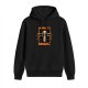 Black hoodie with 'Born to Rebel' X-wing space graphic