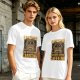 Olive Graphic T-Shirt With 'Caution May Bite Before Caffeine' Angry Cat Print