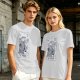 Olive T-Shirt With The Wizard Tarot Card Style Graphic Print