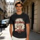 Olive t-shirt with 'I was not built for anything before coffee' print
