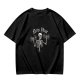 Olive T-Shirt With Skeleton Lifting Weights New Year Print