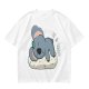 Olive T-Shirt with Sleeping Koala Nap Graphic