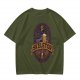 Olive green t-shirt with Skeletor Evil Ale beer graphic