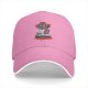 Black baseball cap with 'Less Internet More Food' cat laptop print