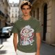 One Piece Gear 5 Luffy Graphic Print Olive T-Shirt
