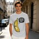 Olive T-shirt with sad banana graphic reading I'm not peeling well