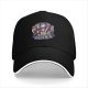 Black Baseball Cap with Anime Character Group Graphic Print
