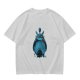 Olive Green T-Shirt With Blue Totoro Inspired Graphic Print