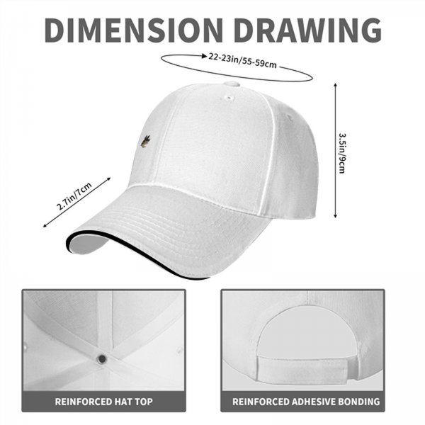 Black Baseball Cap With Small Anime Character Embroidery