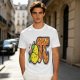 Olive green t-shirt with pear pi pie graphic design