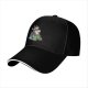 Black Baseball Cap With Christmas Totoro Family Graphic